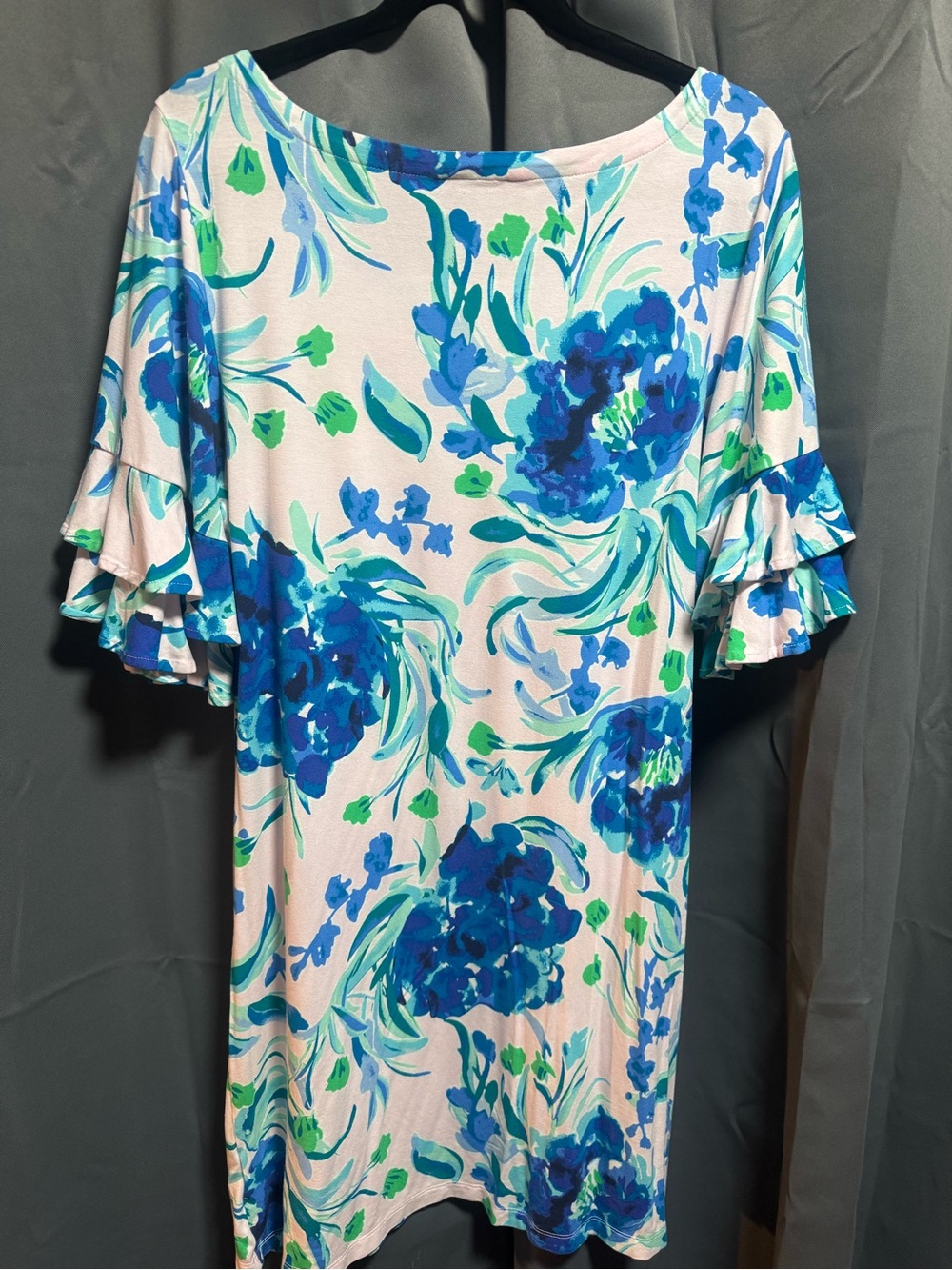 Lilly Pulitzer Blue, Green & White Floral Shift Dress - Picture 4 of 7